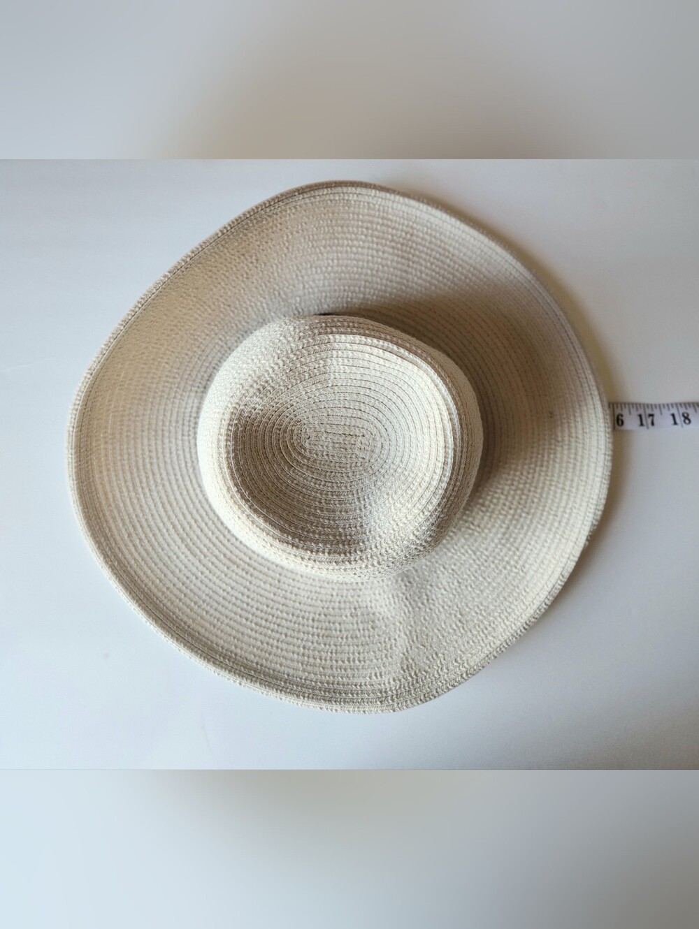 Wide-Brim Straw Sun Hat in Natural Ivory - Picture 6 of 7